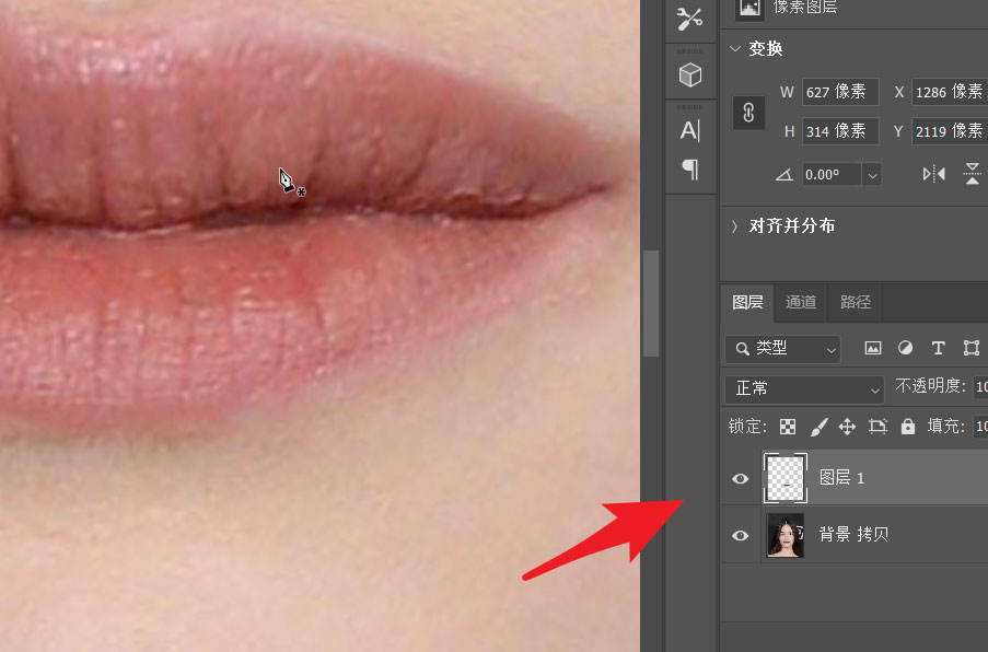PS2021怎么快速制作水润唇妆? ps嘴唇干皱边水润的技巧