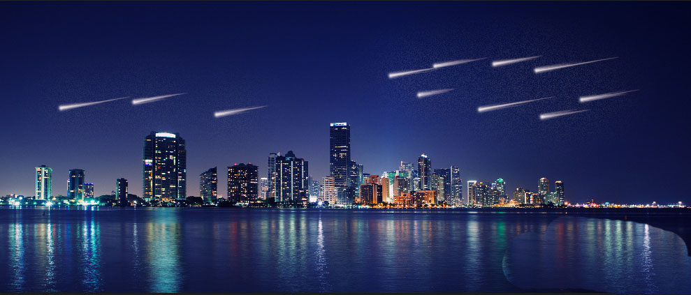 ps怎么做流星雨效果? ps唯美流星的绘制过程