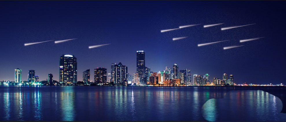 ps怎么做流星雨效果? ps唯美流星的绘制过程