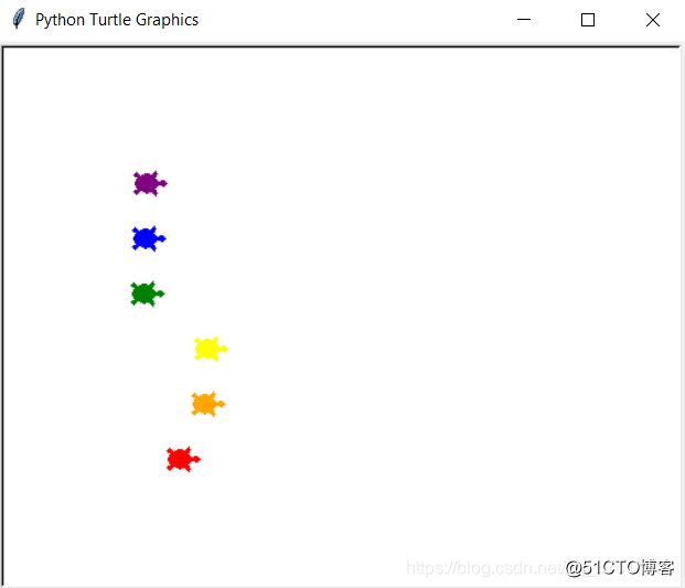 自己弄的python小游戏,turtle实现海龟赛跑_结束坐标_03