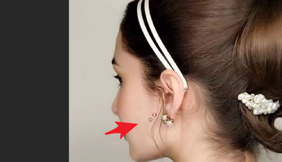 ps怎么把凌乱的头发修整齐? PS2021修理脸部碎发的技巧