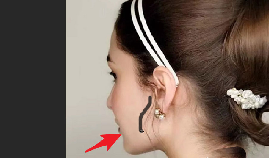 ps怎么把凌乱的头发修整齐? PS2021修理脸部碎发的技巧